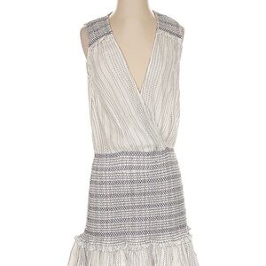 Veronica Beard Cream and Black Patterned Mini Dress